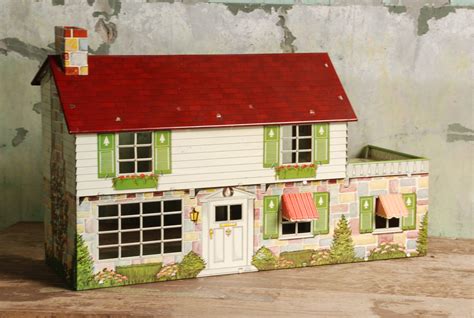 1950s disney metal doll house|vintage doll houses 1950s.